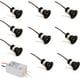 thumbnail image 1 of Juego de 9 mini focos LED empotrables para techo, para cocina, escalera, armario, pasillo, iluminación DIY, vitrinas, armario, techo pequeño, carcasa negra., 1 of 5