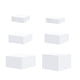thumbnail image 1 of Caja De Exhibición De Cubo Acrílico, Elevador De Anidación Para Alimentos, Postres, Cosméticos, Color Blanco, 6 Uds., 1 of 5