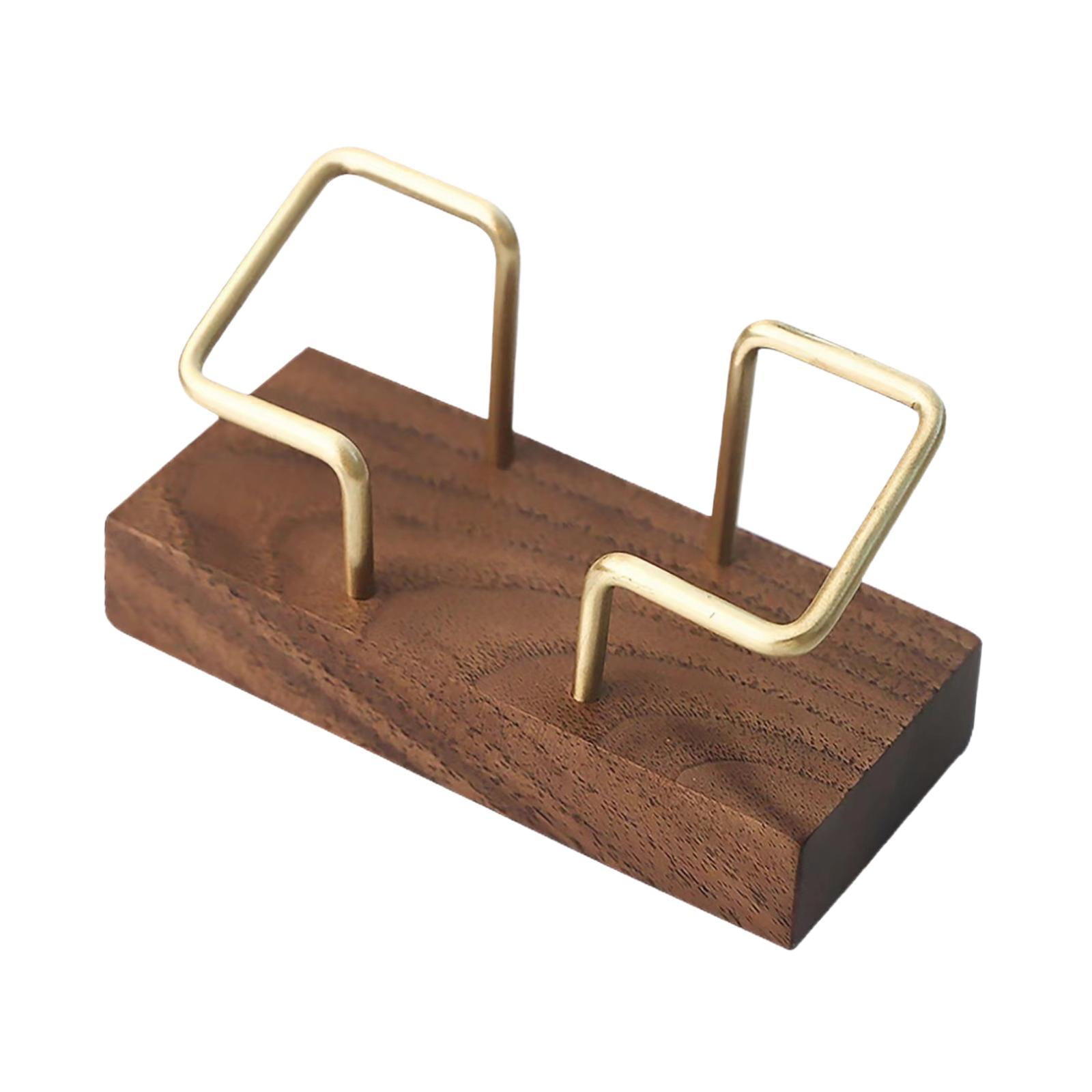 Magideal - Organizador De Tarjetas De Presentación De Madera De Escritorio De 11x5 Cm Para Reuniones, Conferencias Accesorias Versátiles De Tablero De Mesa Versá Marrón Oscuro
