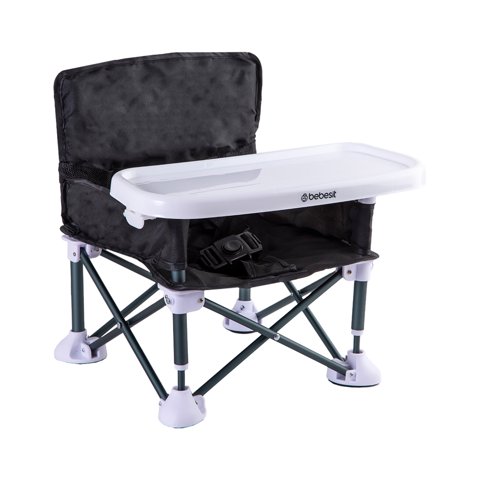 Bebesit - Silla De Comer Plegable Camping Xt01 Negro
