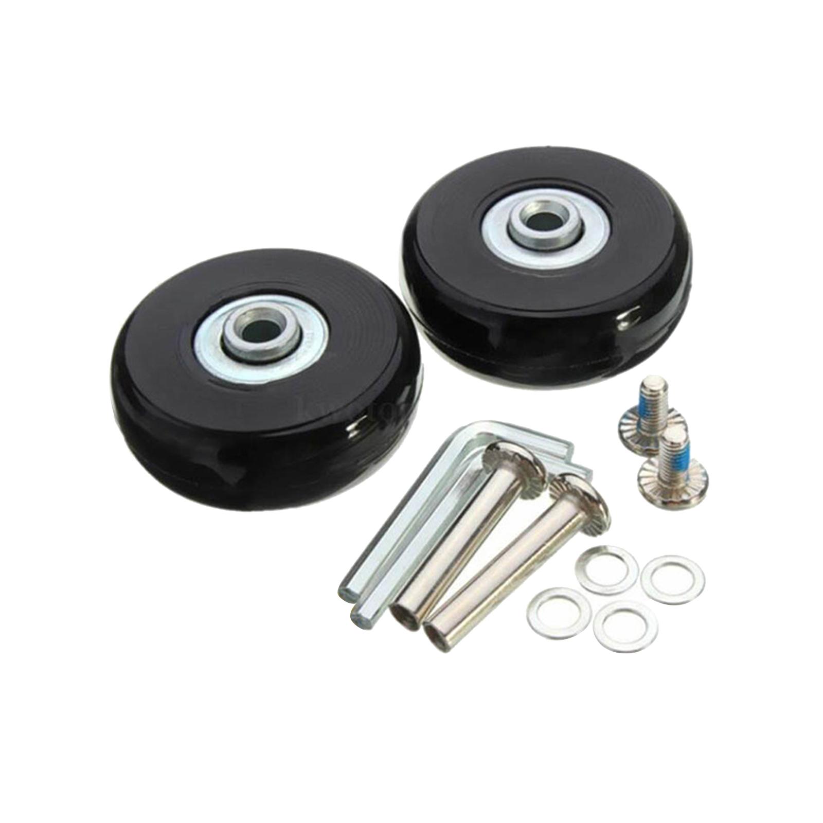 Bothyi - 2 Uds Equipaje Maleta Ruedas Reemplazo Fuerte Capacidad De Rodamiento Goma 50Mm