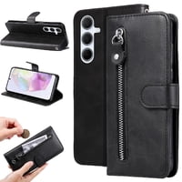 Gangxun - Funda Con Cremallera Para Samsung Galaxy A36 5G, Carcasa Cartera De Cuero Pu Con Soporte Y Tarjetero