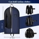 thumbnail image 3 of 2 paquetes de 40 pulgadas de traje bolsa bolsa de ropa para viajes y almacenamiento, bolsas de ropa para colgar ropa con cremallera y ventana transparente visible, negro, 3 of 3