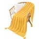 thumbnail image 2 of Manta De Sofá Con Flecos De Soga Color Amarillo, 2 of 4