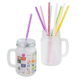 Freesub - Pack 6 Jarro Empavonado Vidrio+Bombilla 14Oz Para Sublimar