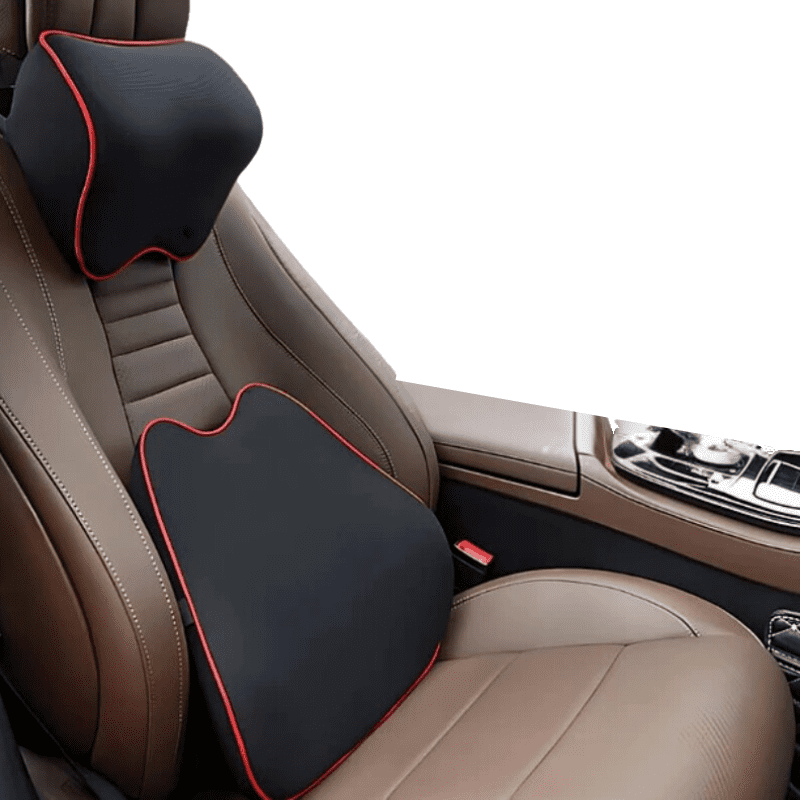 Crusec - Set Cojín De Cuello Y Respaldo Cojín Espalda Auto