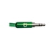 thumbnail image 2 of Cable Audio 3.5 a 3.5 Punta Metal Verde 1 metro, 2 of 2