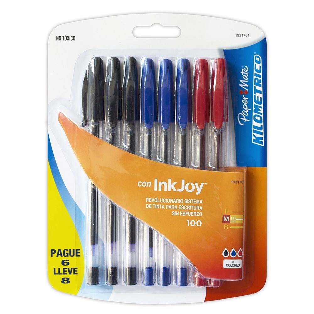 Paper Mate - Set 8 Lápices Inkjoy