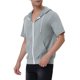 thumbnail image 4 of INSPIRE CHIC Chaquetas con Capucha de Manga Corta para Hombre de Color Sólido con Cremallera M Gris, 4 of 7