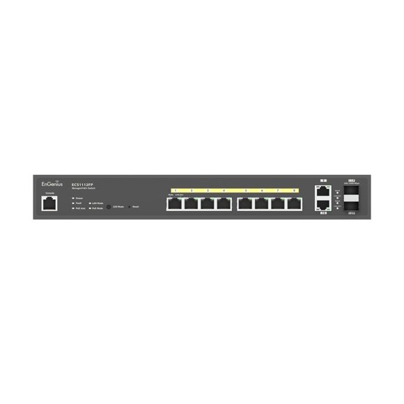Conmutador de red EnGenius ECS1112FP de 8 puertos PoE+