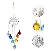 Genérico - Atrapasol Cristal Árbol De La Vida 7 Chakras