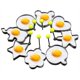 thumbnail image 1 of Set de 8 Aros para Huevos Slomg de Acero Inoxidable Antiadherente, 1 of 7