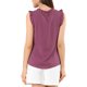 thumbnail image 3 of INSPIRE CHIC Blusas sin mangas para mujer de regreso a clases, blusas de trabajo con volantes y pliegues, tops elegantes, púrpura oscuro XL, 3 of 7