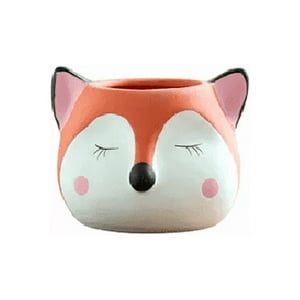 Genérico - Maceteros Suculentas Animal Forma Perro, Zorro, Pollito Pack 3