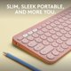 thumbnail image 2 of Teclado inalámbrico Logitech Pebble Keys 2 K380s - Tonal Rose, 2 of 9