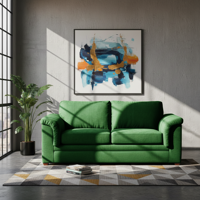 Latam Home - Sofa Ancona 3 C Tela Velvet Verde