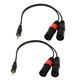 thumbnail image 1 of 2 Piezas De 3,5 Mm Estéreo 1/8 "a Doble Macho XLR Cable De Conexión Divisor, 1 of 3