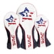 thumbnail image 4 of 3 Piezas Impermeable PU Golf Head Cover Bordado Driver Fairway Protector, 4 of 5