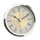 thumbnail image 5 of Reloj Redondo Con Inserto Moderno Con Números Romanos Para Sala De Estar, Dormitorio, Escuela, Plata, 5 of 5