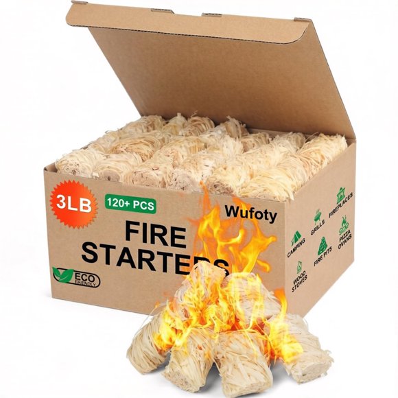 Encendedor de fuego Wufoty 1.36 kg para fogatas, asador, fogatero y chimenea