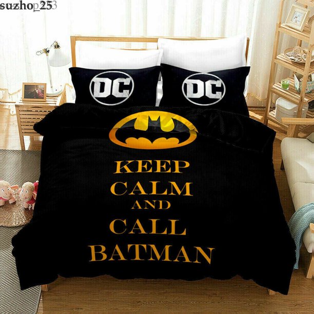 Superhero Batman Bedding Set Duvet Cover Pillowcase Comforter Cover3-Piece Bedding Set (1 Duvet Cover + 2 Pillow Shams)