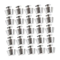 Bothyi - 25 Remaches De Aleación Ligeros Para Equipaje, Bolsos De Cuero Y Manualidades, Color Plateado