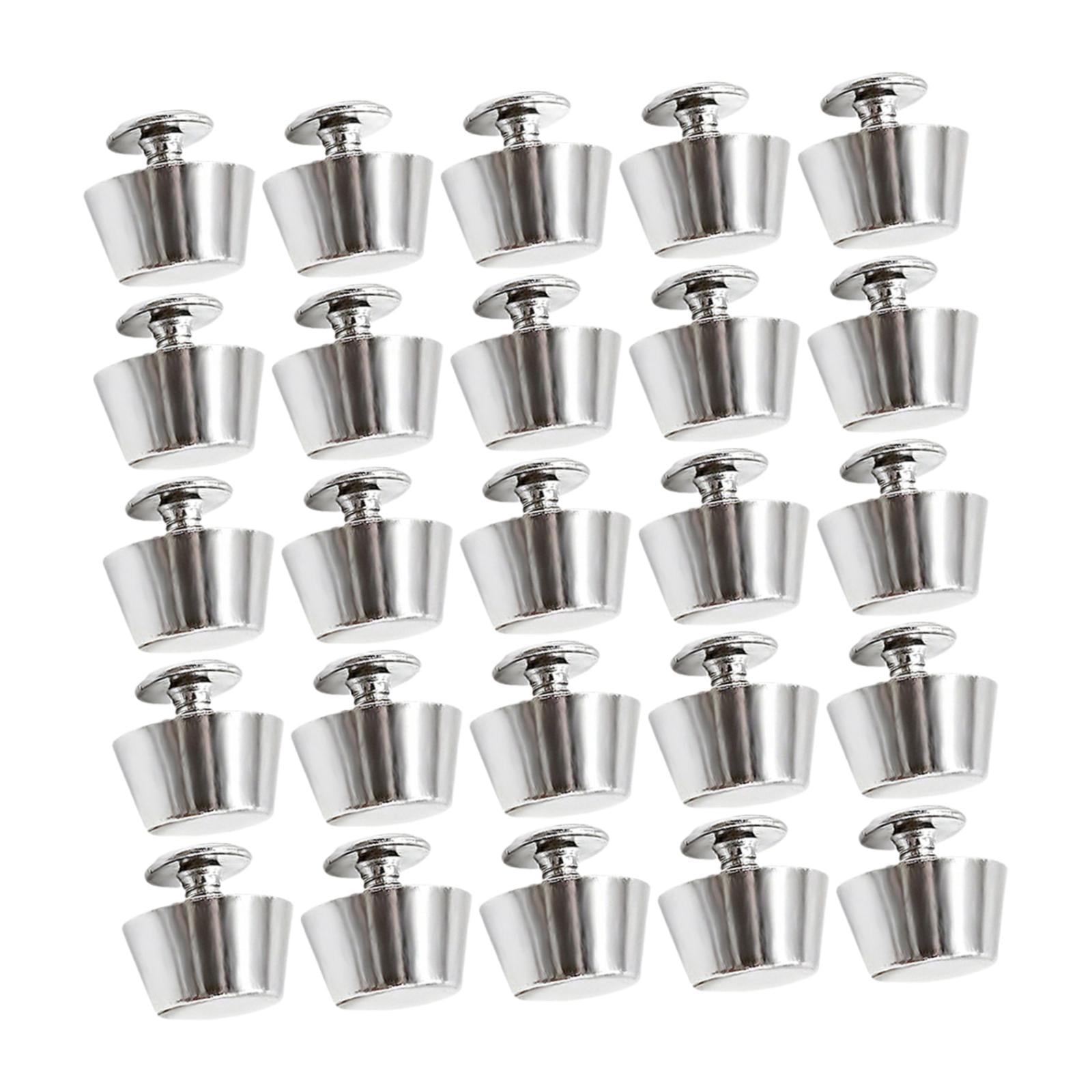 Bothyi - 25 Remaches De Aleación Ligeros Para Equipaje, Bolsos De Cuero Y Manualidades, Color Plateado