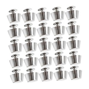 Bothyi - 25 Remaches De Aleación Ligeros Para Equipaje, Bolsos De Cuero Y Manualidades, Color Plateado