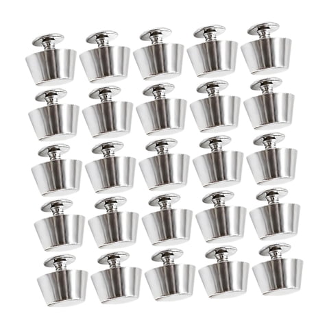 Bothyi - 25 Remaches De Aleación Ligeros Para Equipaje, Bolsos De Cuero Y Manualidades, Color Plateado