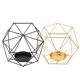 thumbnail image 1 of 2Pcs 3D Geometric Candelero de la boda Vela Té Luz Holder Gold + Black, 1 of 5