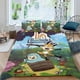 thumbnail image 2 of Lupi y Baduki Conjunto de sábanas temático, trío de piezas, cómodo y amigable con la piel, diseño único, regalo de decoración para el hogar para familiares, amigos y fans,135cm *200cm, 2 of 6