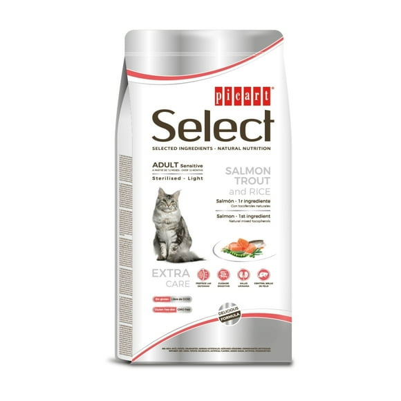 Select Sensitive Gatos Adultos Esterilizados Light 2 Kg.
