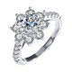 thumbnail image 1 of Anillos de Moissanita de Oro Blanco de 18K de 1-2 Quilates para Mujer Regalo Color D VVS1 Anillos de Diamante Anillo de Plata de Ley Joyería Anillos de Compromiso de Moissanita con Certificado, 1 of 8