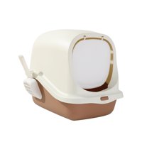 Ioensy - Cajas De Arena Para Gatos Cerradas Grandes Para Gatos De Interior Con Cajas De Arena Para Gatos Tipo Pala