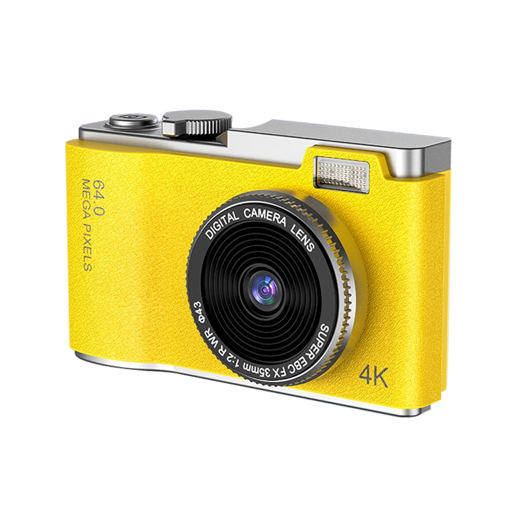 Innedd - Cámara Retro Moda Digital 4k 64mp 16x Para Niños Y Adultos - Amarillo
