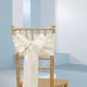 thumbnail image 3 of Xiao Hua Correa de Asiento Color Blanco Hueso - Juego de 10 Piezas, 108.27 x 6.69 Pulgadas Brillante y Reluciente, Lazo Sedoso Autoajustable DIY, Adecuado para Decoración de Sillas de Boda Banquete, 3 of 6