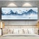 thumbnail image 2 of 1pc Chinese Style Mountain Landscape Canvas Painting for Living Room - Modern Posters and Prints with Blue Picture Art - Frameless Home Decor, 2 of 2