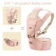 thumbnail image 3 of Portabebés SONMEI ergonómico 360° suave con asiento de cadera rosa, 3 of 8