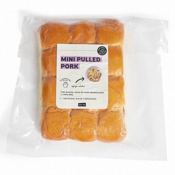 Pan Brioche Mini Pulled Pork Sándwich, 840 g