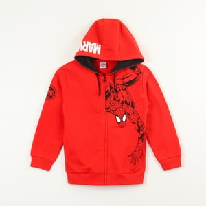 Poleron Abierto Niño Spiderman Shoulder Rojo Marvel