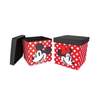 Organizadores De Cubos Con Diseño De Mickey Y Minnie De Disney, 38 Cm
