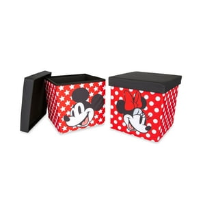 Organizadores De Cubos Con Diseño De Mickey Y Minnie De Disney, 38 Cm