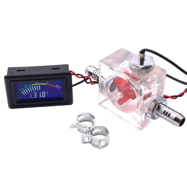 Termómetro Cooler Tools Con 2 Abrazaderas Medidor De Flujo Universal LED Para Computadora Tipo De Puntero Rojo
