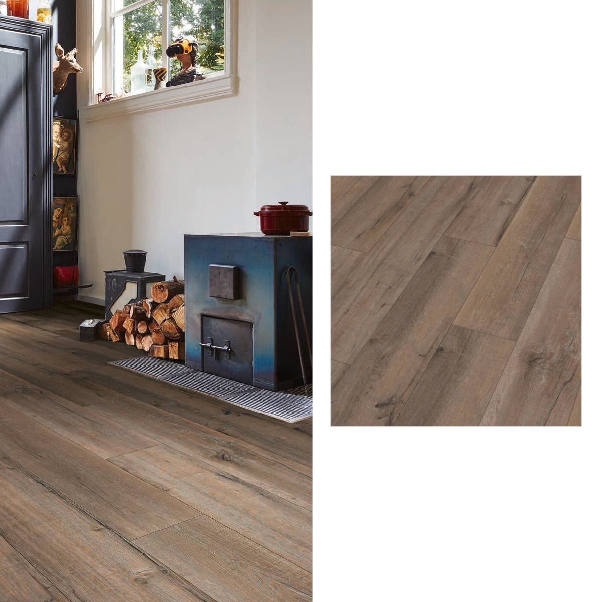 Meister - Piso Dd800 Roble Gris Ba 6986 1290X214X5