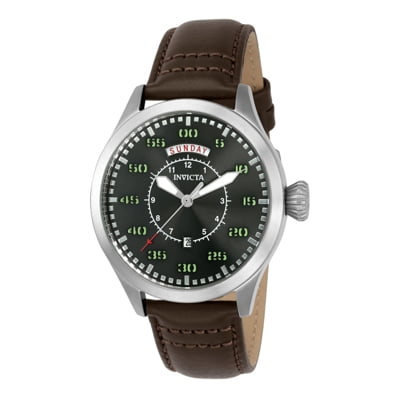 Reloj Invicta Hombre Aviator 22973 Cuero Marrón