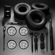 thumbnail image 4 of Llantas de coche de juguete Cauaoa, negras, 48 mm, goma, DIY RC, 4 unidades, 4 of 6