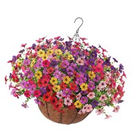 Magideal - Cesta Colgante De Flores Artificiales, Adorno Para Colgar Plantas, Cadena, Maceta, Planta Colgante Falsa Para Jardín, Patio, Decoración Del Hogar A