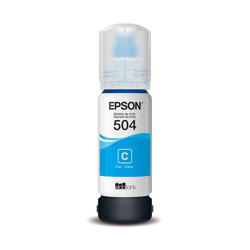 Epson - Botella De Tinta Original T504 Cyan