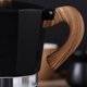 thumbnail image 5 of Cafetera Moka 6 Tazas Negra Acero Mango Madera, 5 of 9