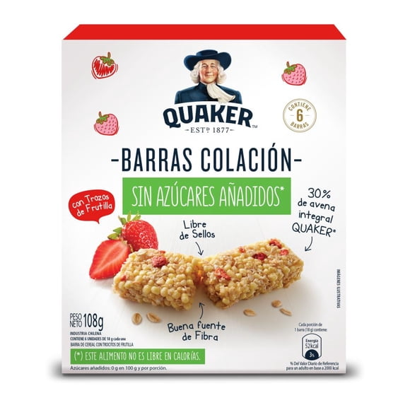 Barra de Cereal Sabor Frutilla, 108 g